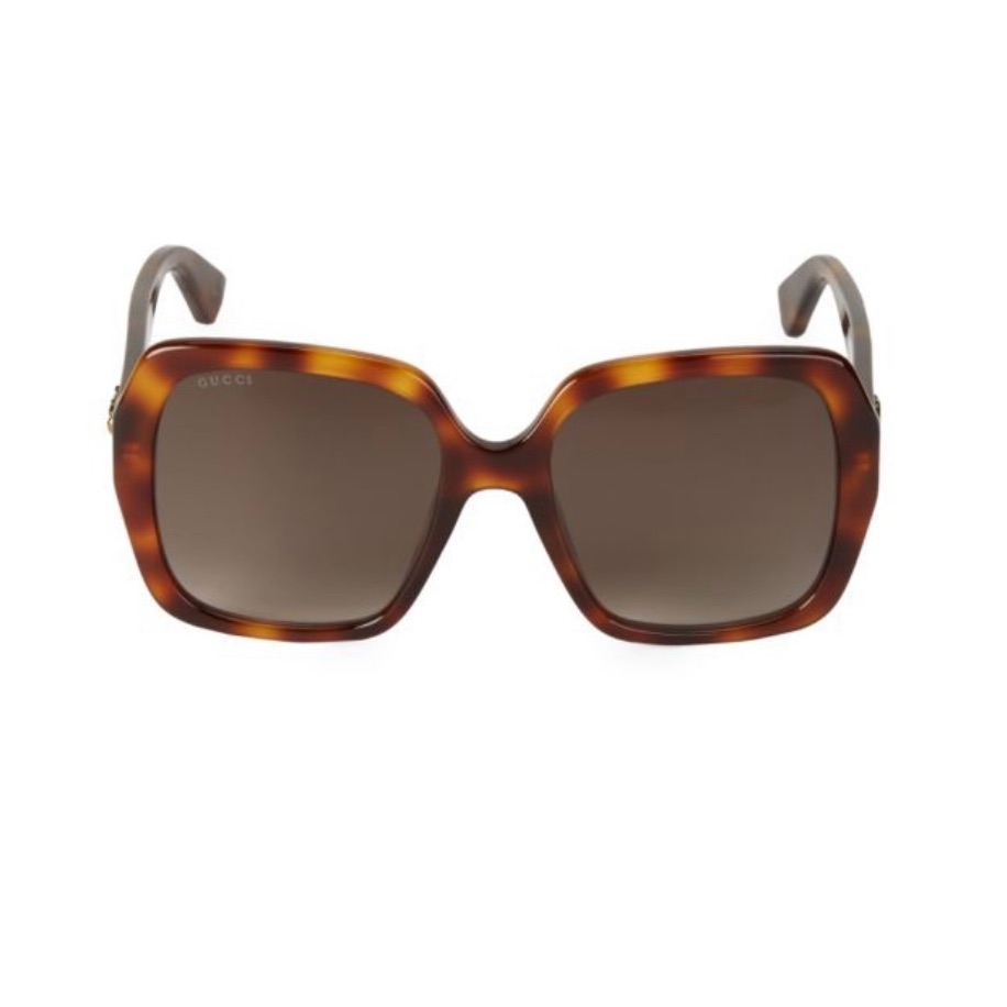 Gucci Tortoiseshell Brown Square Sunglasses